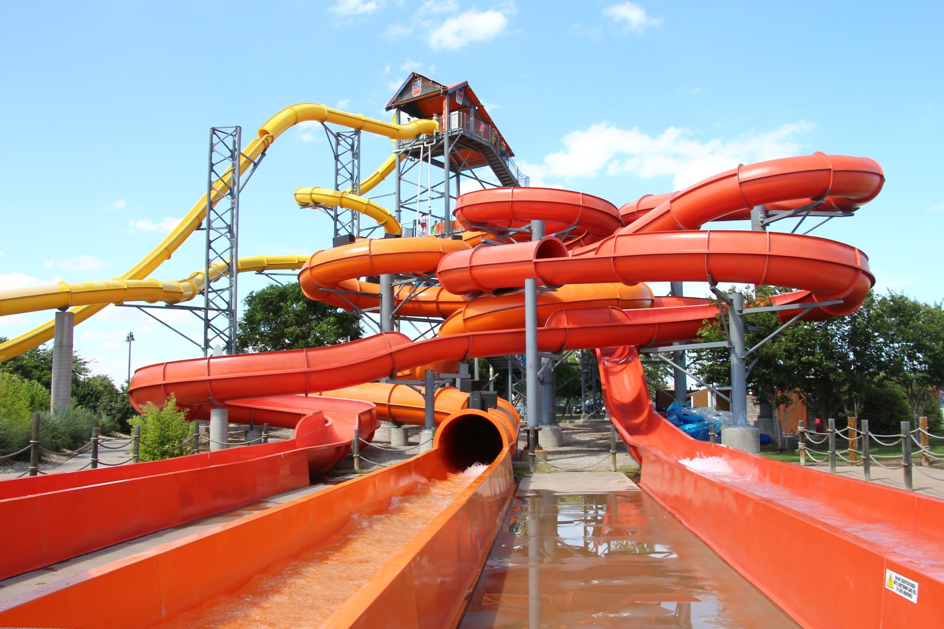 Water slides safety modules
